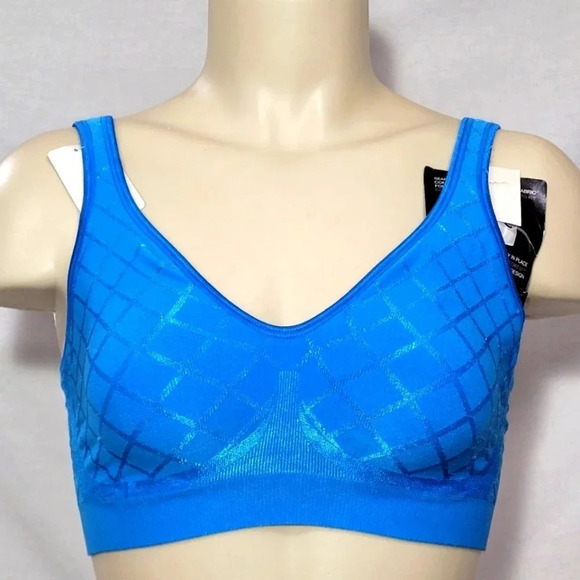 SMALL Bali 3484‎ Comfort Revolutions Smart Size Bra Blue NWT - Picture 1 of 4